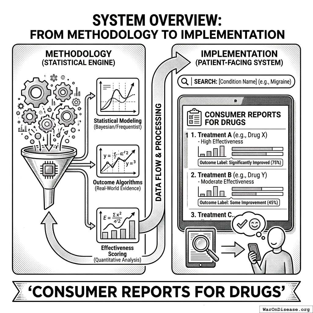 Imagine if restaurants had to tell you which dishes actually taste good instead of just not poisoning you. This is that, but for drugs.